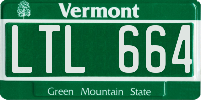 VT license plate LTL664