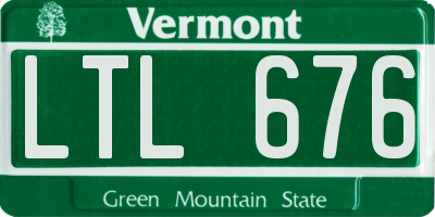 VT license plate LTL676