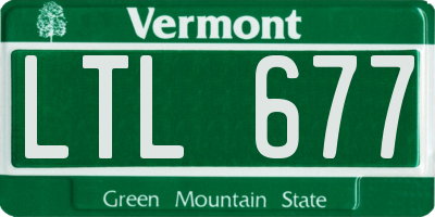 VT license plate LTL677