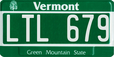 VT license plate LTL679