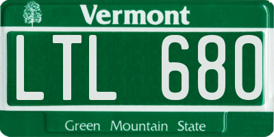VT license plate LTL680