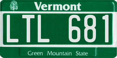 VT license plate LTL681