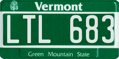 VT license plate LTL683
