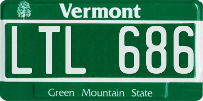VT license plate LTL686