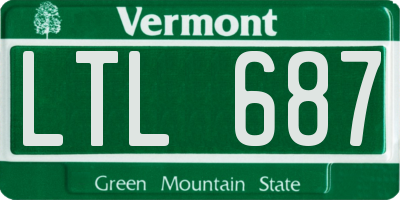 VT license plate LTL687