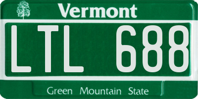 VT license plate LTL688