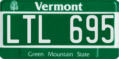 VT license plate LTL695