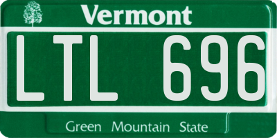 VT license plate LTL696