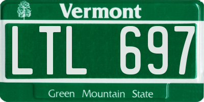 VT license plate LTL697