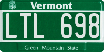 VT license plate LTL698