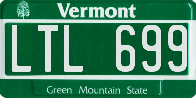 VT license plate LTL699