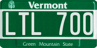 VT license plate LTL700