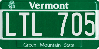 VT license plate LTL705