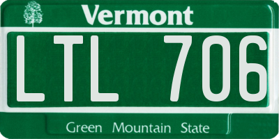 VT license plate LTL706