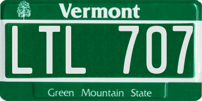 VT license plate LTL707
