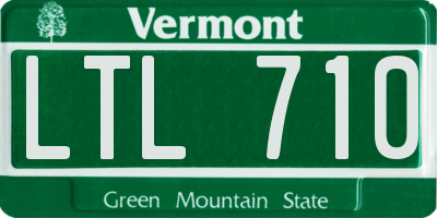 VT license plate LTL710