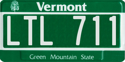 VT license plate LTL711