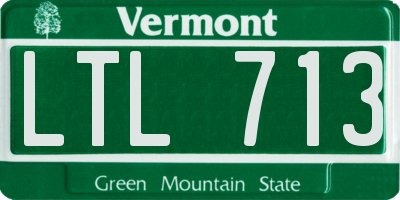 VT license plate LTL713