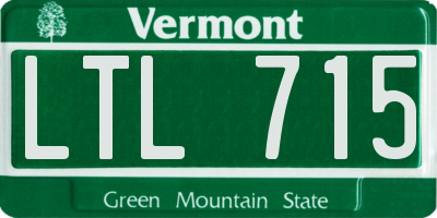VT license plate LTL715