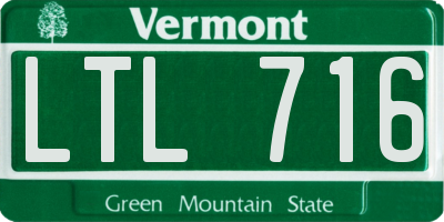 VT license plate LTL716