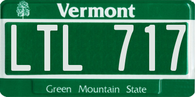 VT license plate LTL717
