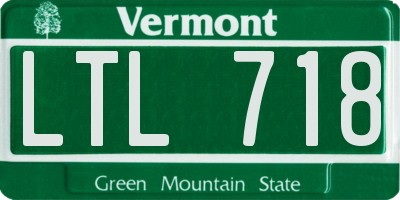 VT license plate LTL718