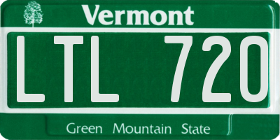 VT license plate LTL720