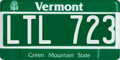 VT license plate LTL723