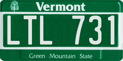 VT license plate LTL731