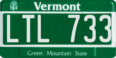 VT license plate LTL733