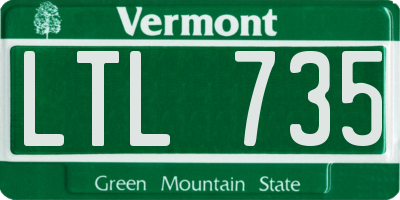 VT license plate LTL735