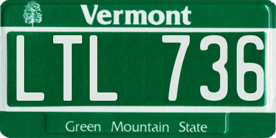 VT license plate LTL736