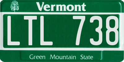 VT license plate LTL738