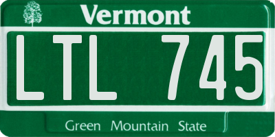 VT license plate LTL745