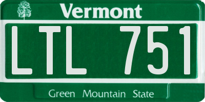 VT license plate LTL751