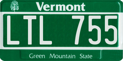 VT license plate LTL755