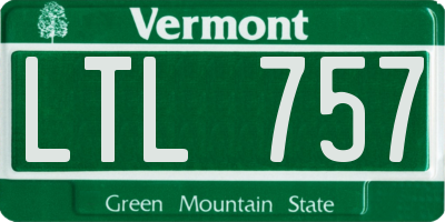 VT license plate LTL757