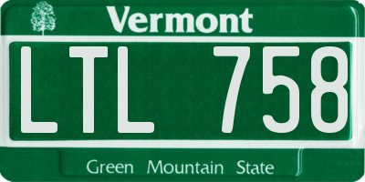 VT license plate LTL758