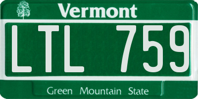 VT license plate LTL759