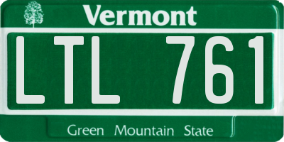 VT license plate LTL761