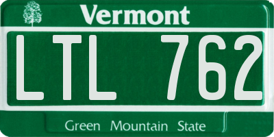 VT license plate LTL762