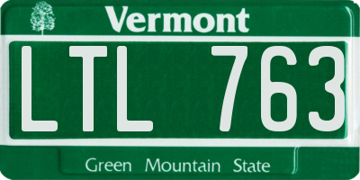 VT license plate LTL763