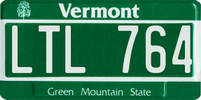 VT license plate LTL764