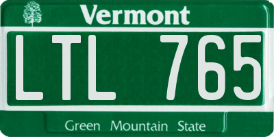 VT license plate LTL765