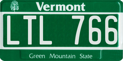 VT license plate LTL766