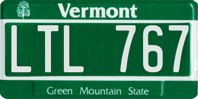 VT license plate LTL767