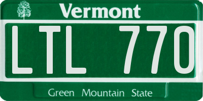 VT license plate LTL770