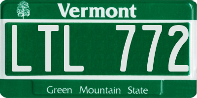 VT license plate LTL772