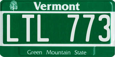 VT license plate LTL773