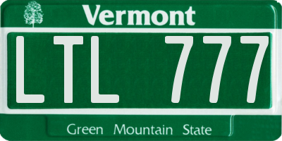 VT license plate LTL777